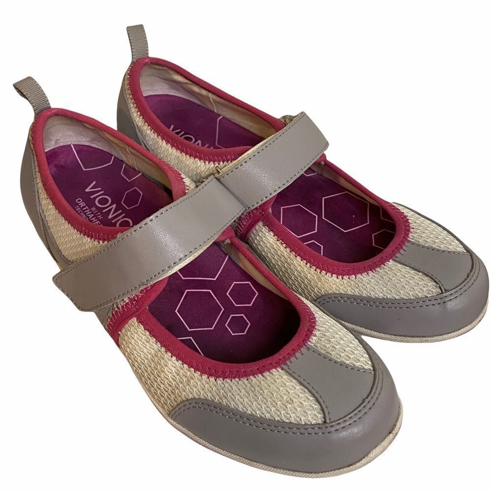 Vionic Ailie White Mary Jane Athletic Shoes Sz 6